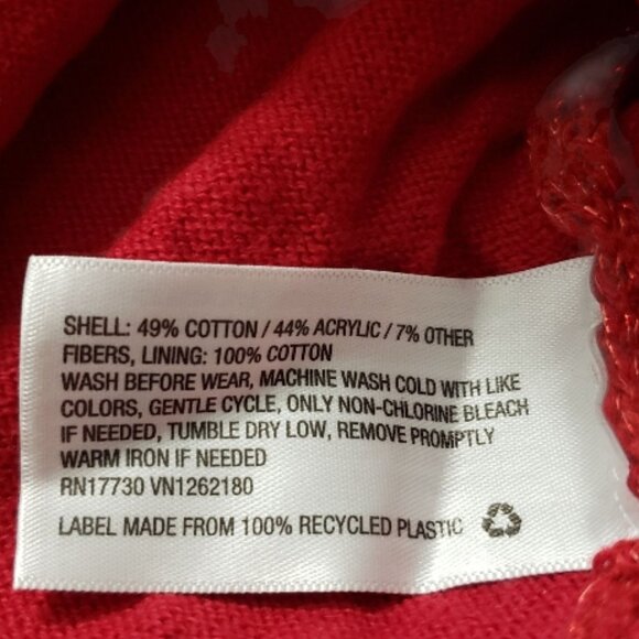 CT2122 Cat & Jack Red Holiday Girls Sweater Dress 2T - Picture 9 of 9